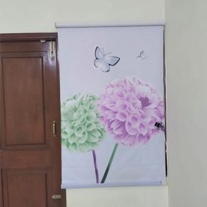 Printed Roller Blinds in Hyderabad – Flowers Design - Unik Blinds